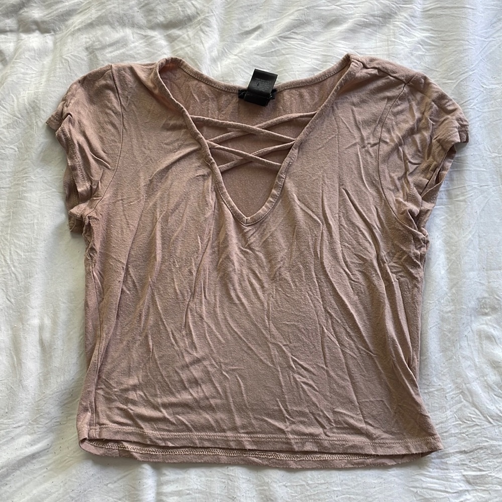 Nude crop top